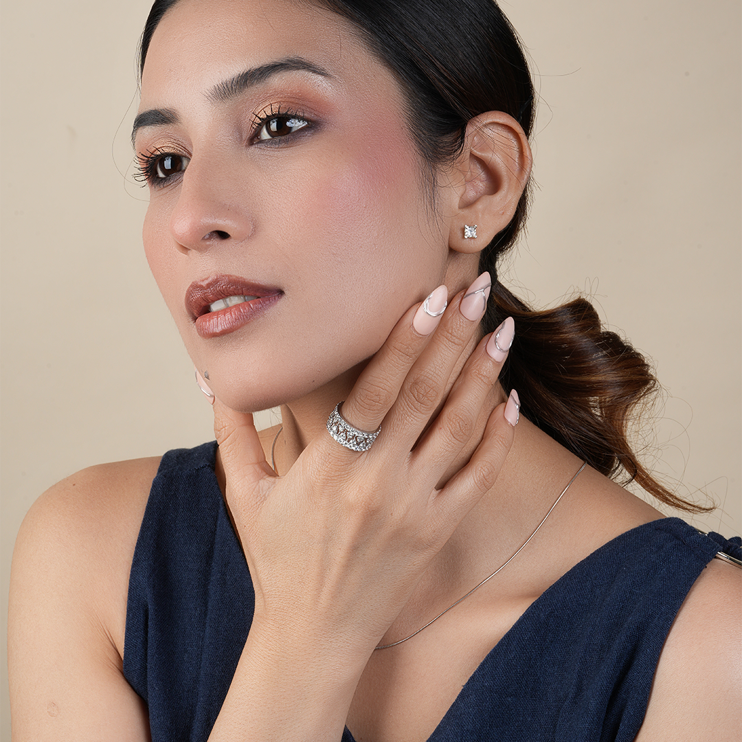 Full Eternity Round Cut Diamond Wedding Band for Her