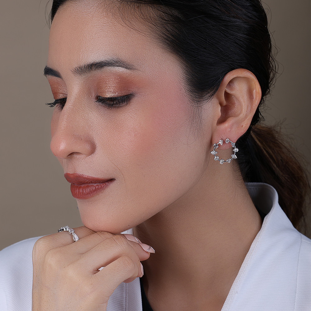 Classic Multi-Shape Lab-Grown Diamond Hoop Earrings