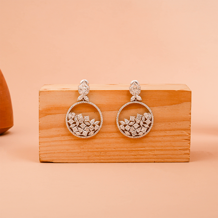 Multi-Shape Lab-Grown Diamond Drop Earrings for Reception