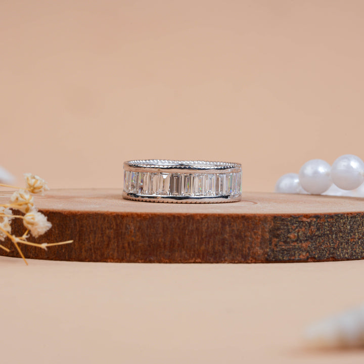 Baguette Lab-Grown Diamond Full Eternity Wedding Band