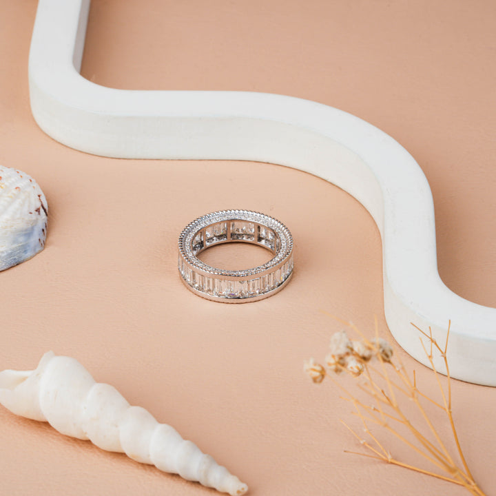 Baguette Lab-Grown Diamond Full Eternity Wedding Band