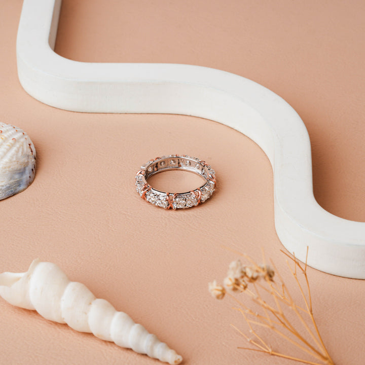 Round Lab Grown Diamond Full Eternity Wedding Band Ring