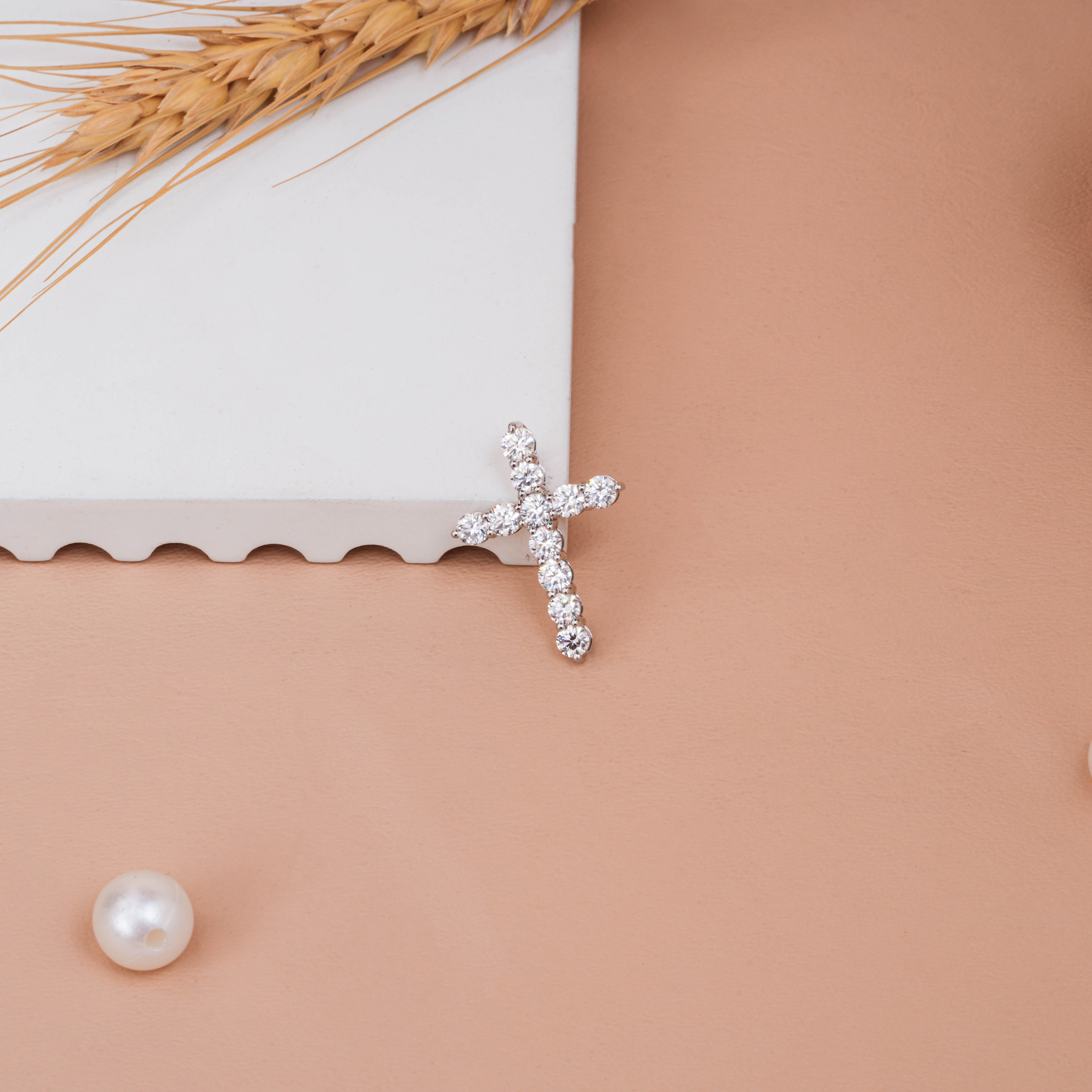Classic Lab-Grown Diamond Cross Pendant