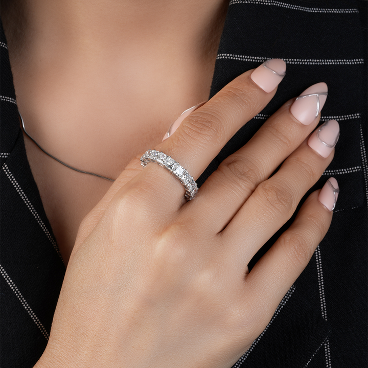 Princess Cut Criss Cross Victorian Engagement Ring