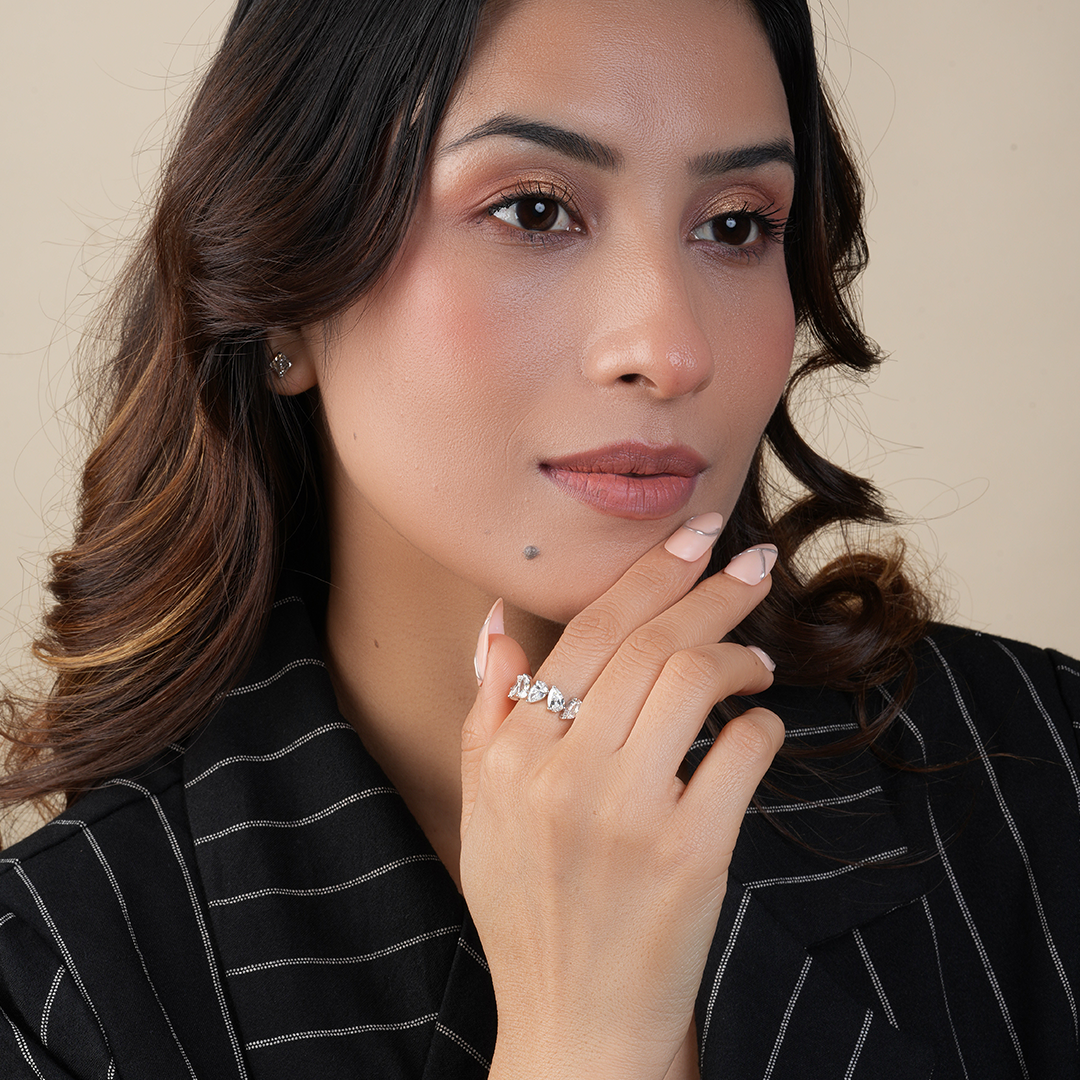 Pear Cut Diamond Eternity Wedding Bands for Women