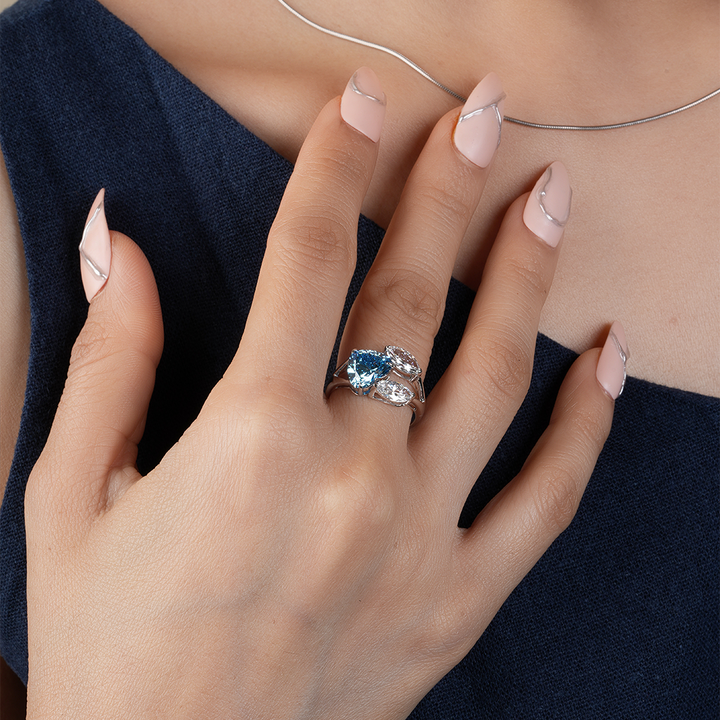 Heart & Marquise Lab-Grown Diamond Ring – Gift of Love