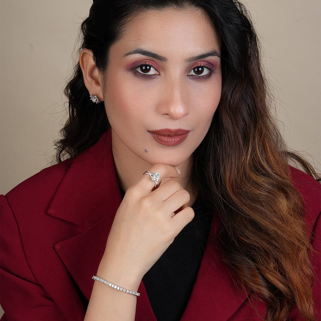 Princess Cut Prong Set Lab Diamond Tennis Bracelet