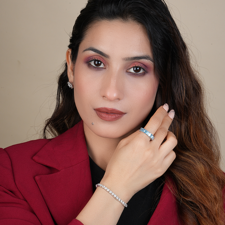 Round Cut Lab Grown Diamond Tennis Bracelet