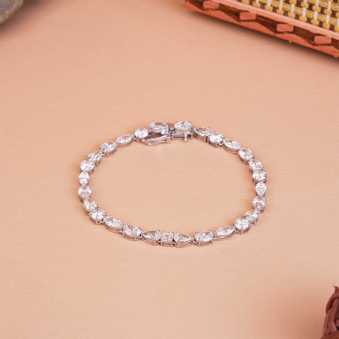 Multi-Shape Lab Diamonds Tennis Bracelet for Women