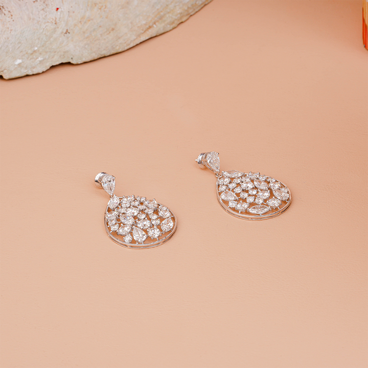 Classic Party Wear Multi-Shape Lab Grown Diamond Earring