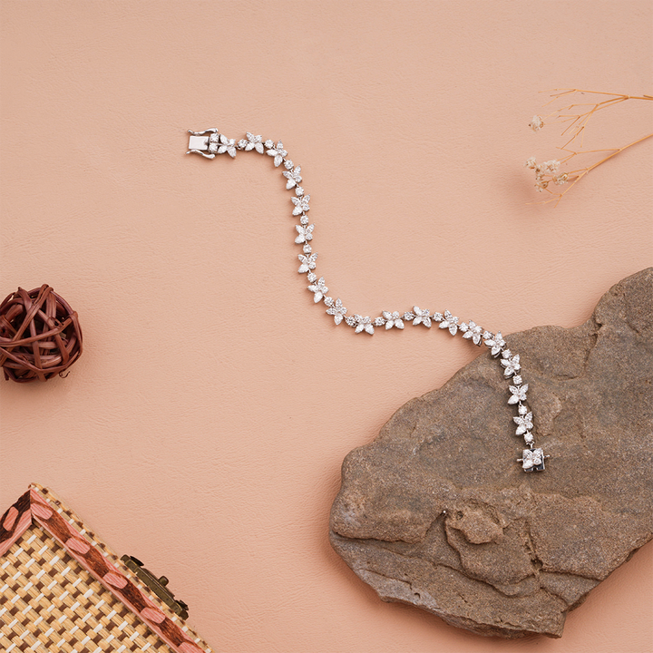 Party Wear Pear & Marquise Cut Lab-Grown Diamond Tennis Bracelet